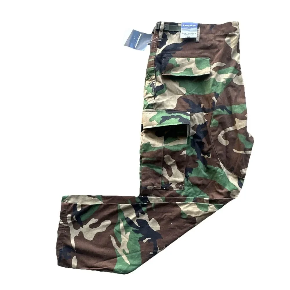 Propper BDU Tactical Pants XL Regular Woodland Camo Cargo Military NEW